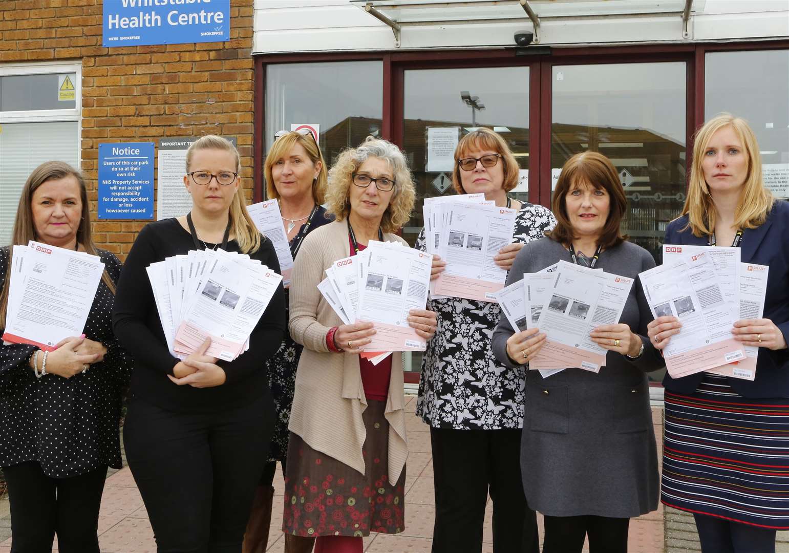 Workers at Whitstable Health Centre have been handed dozens of fines by Smart Parking