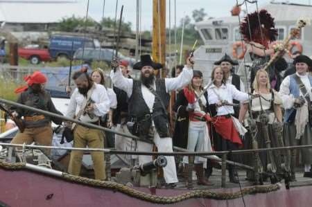 The Sheppey Pirates arrive in the Salty Sea Pig