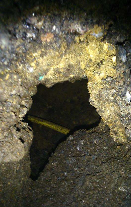 The sink hole in College Road in Deal