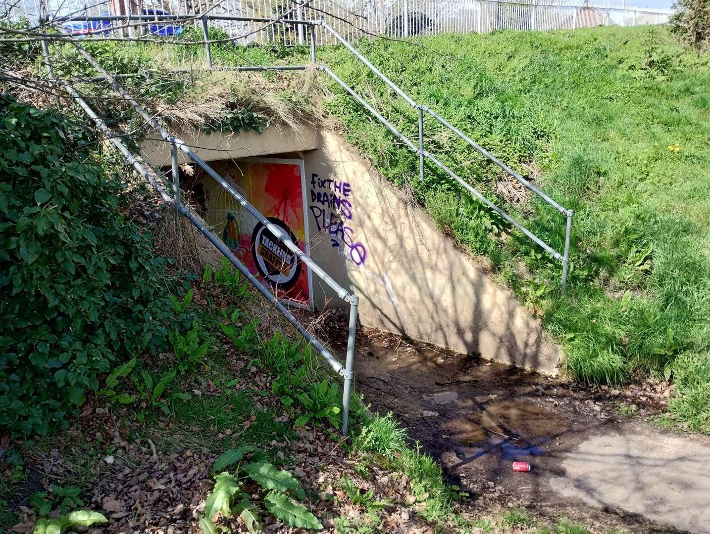 Birdcage walk underpass has been a frequent target of graffiti artists