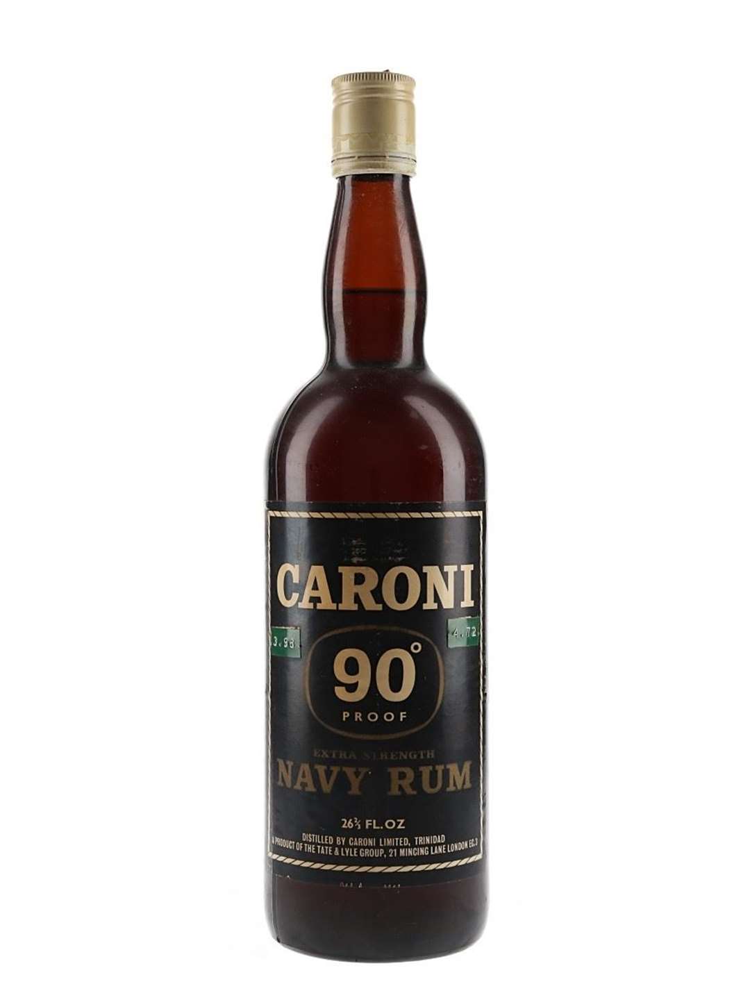 A Caroni 90 proof Extra Strength Navy Rum went for £1,800. Image from whisky.auction