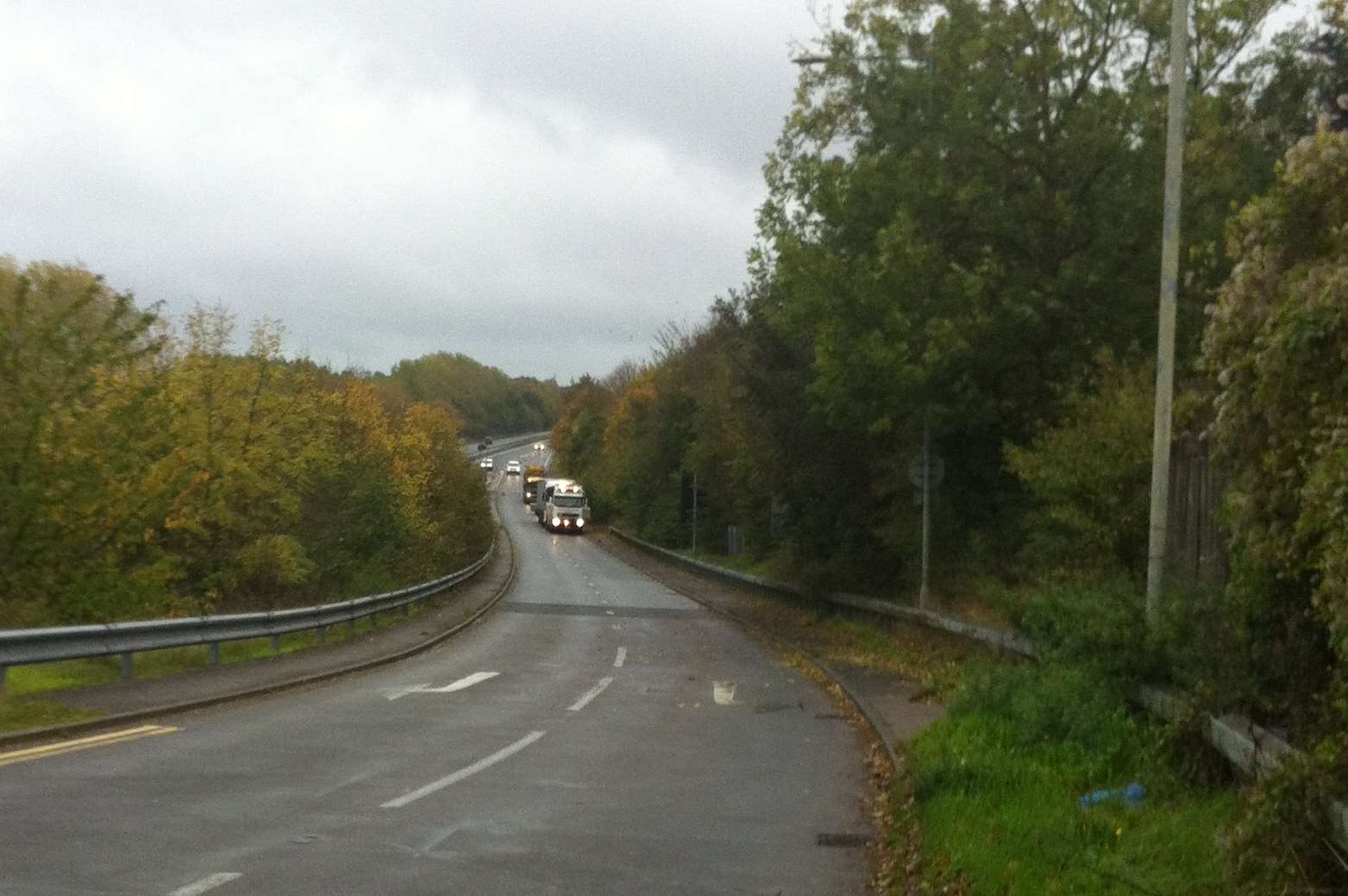 The scene of the fatal crash near Canterbury