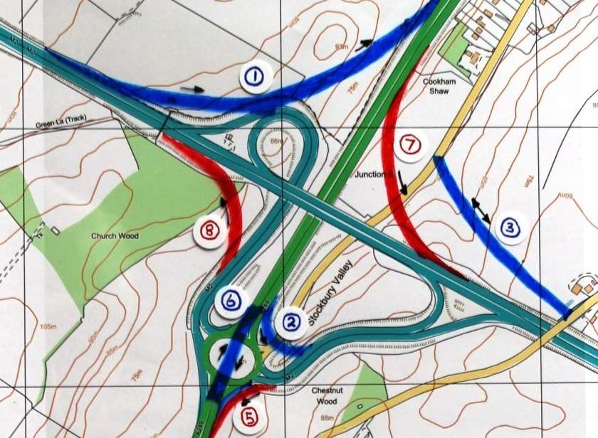 This is transport expert Peter MacDonald's own plans for the £100 million revamp of Stockbury roundabout on the A249. They include an underpass.