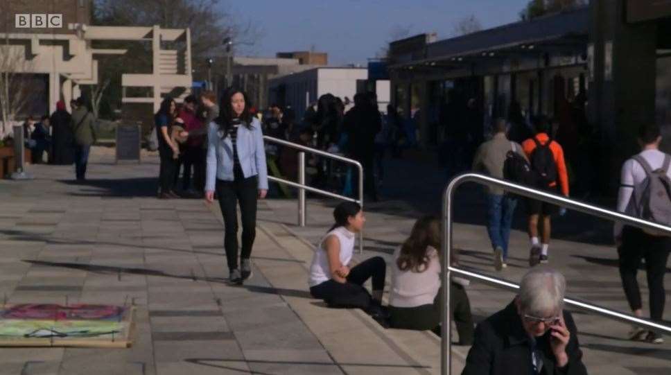 It is claimed 1,000 students from the University of Kent are sugar dating. Picture: BBC Three.
