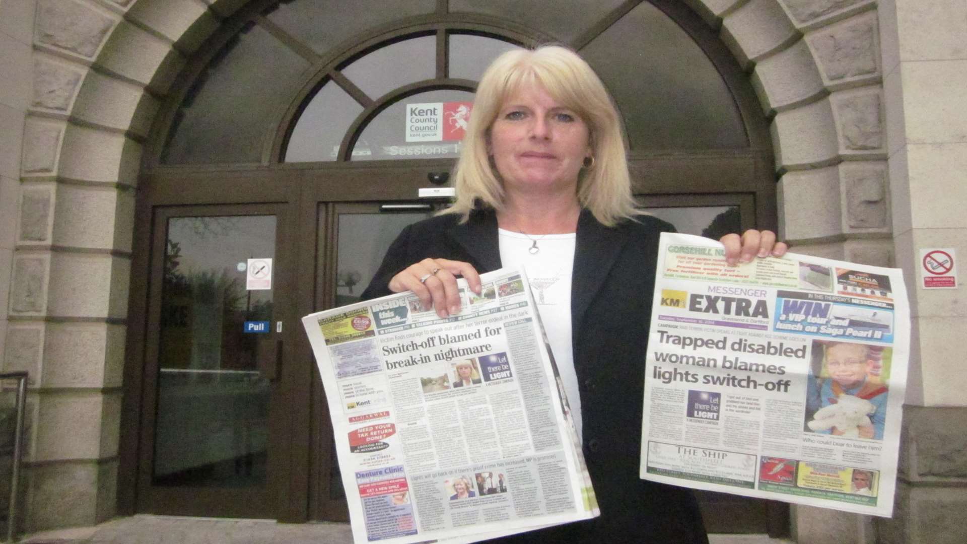Tina Brooker took her fight to County Hall