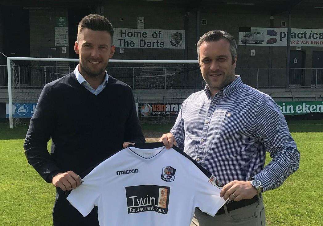 Dartford's new joint-managers Jamie Coyle and Adam Flanagan