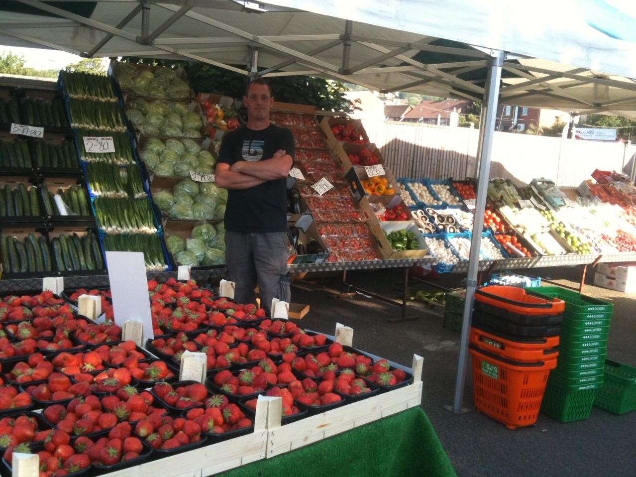 The fruit and veg stall run by Stephen Moore in the Golden Valley car park has now been closed