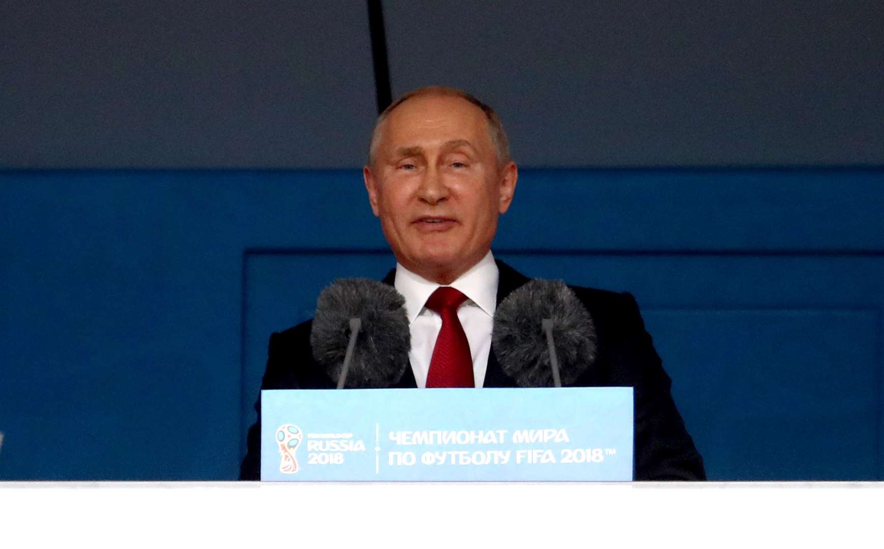 Russian president Vladimir Putin speaking in 2018 (Adam Davy/PA)