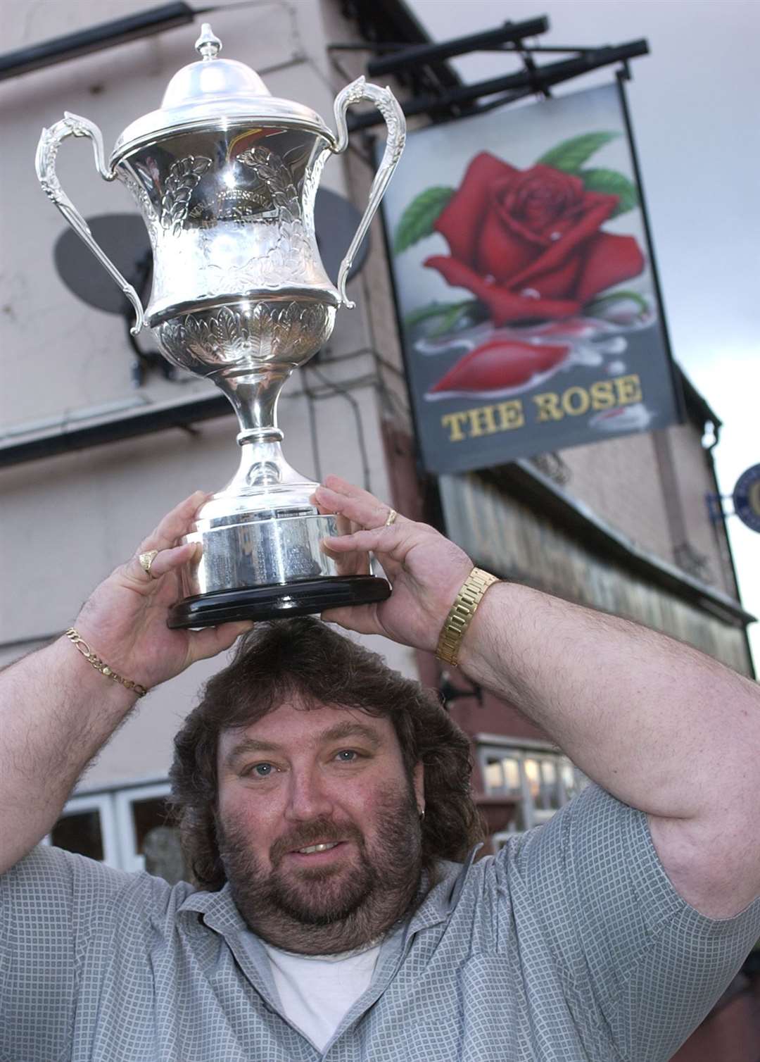Andy "The Viking" Fordham at his former pub, The Rose in Overy Street, Dartford.