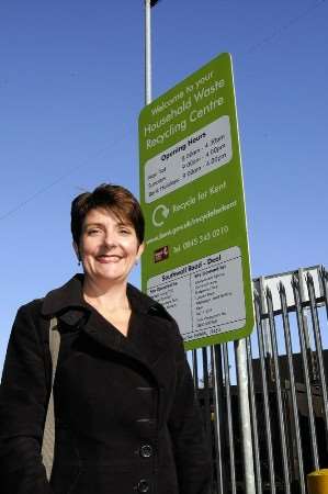 Jane Langstaff outside Deal Recycling Centre