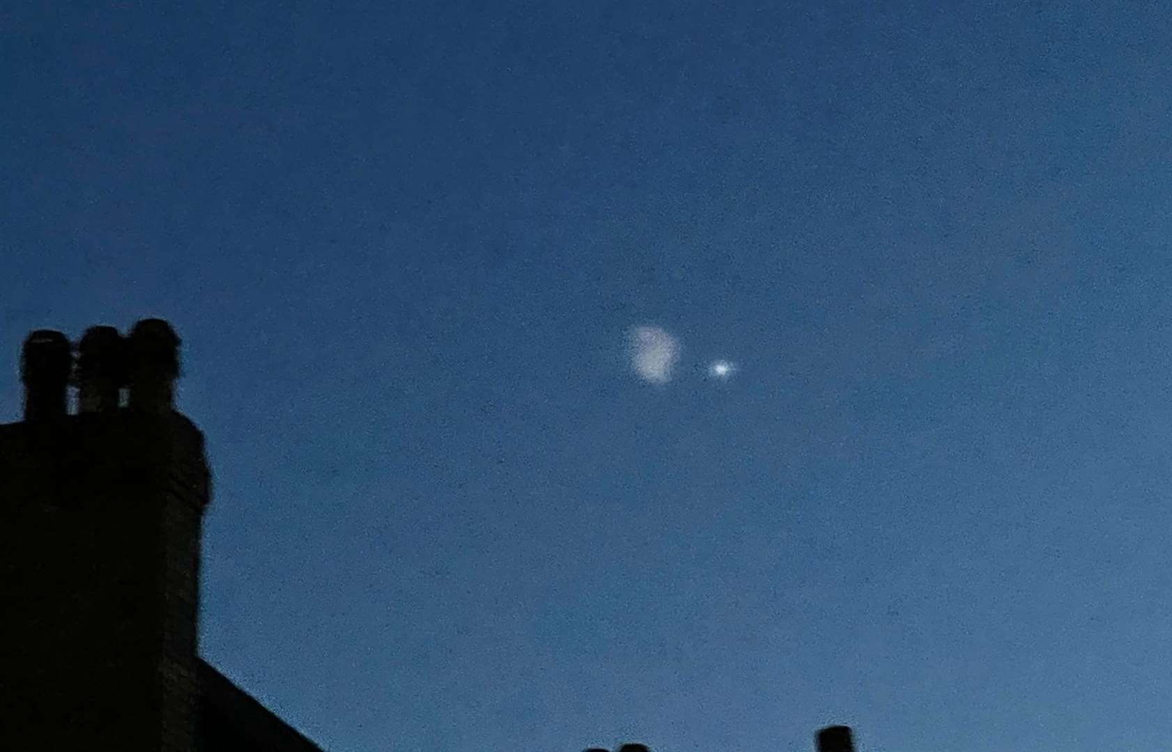 The lights in the sky Linda Hicks saw from her home in Folkestone. Picture: Linda Hicks