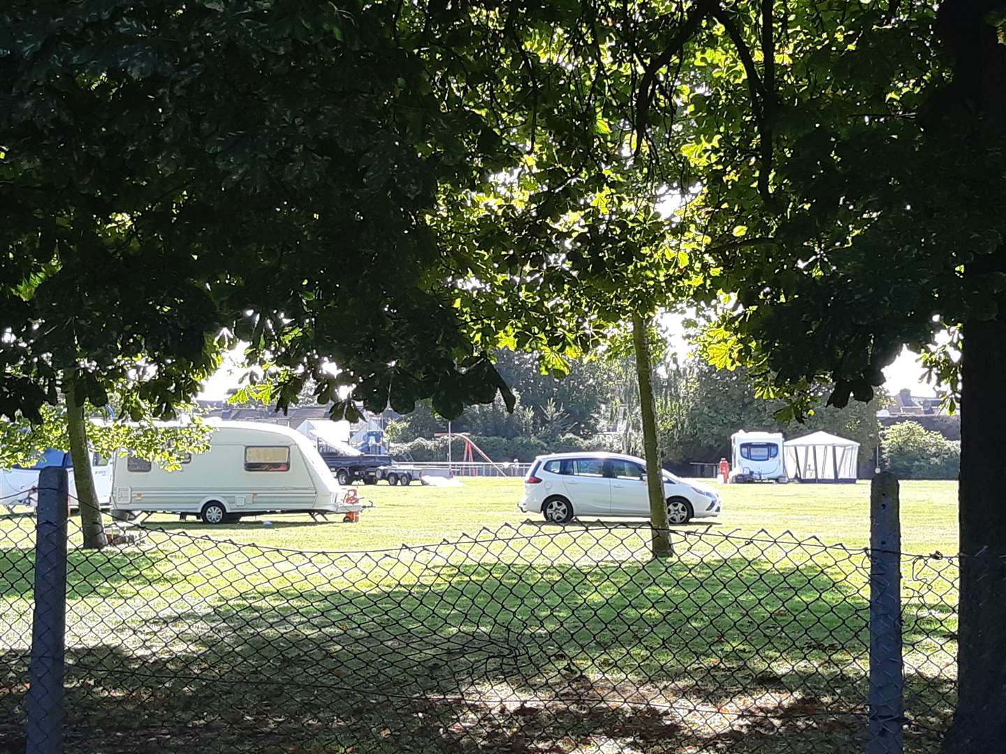 The council says its representatives will visit the caravans at Victoria Park in Deal today