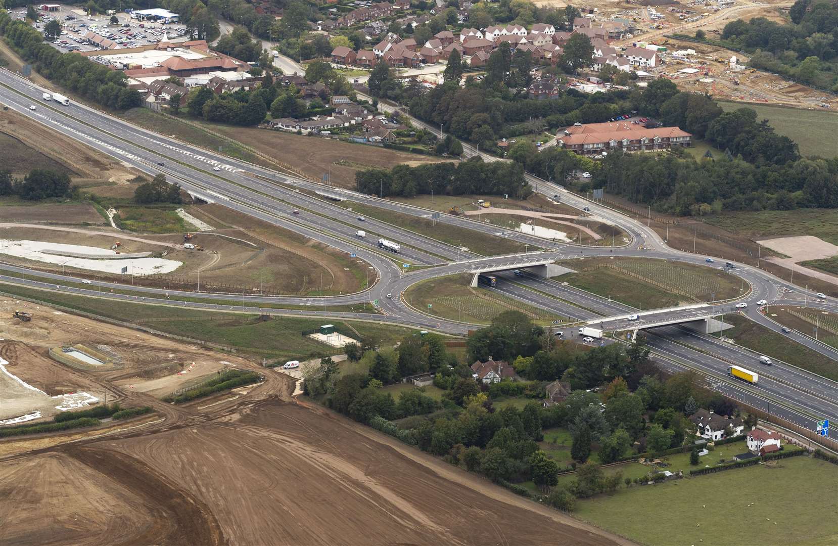 Junction 10a, pictured last year, has been built 700 metres south east of Junction 10 and is linked to the A2070 Bad Munstereifel Road via a new link road. Picture: Ady Kerry/Ashford Borough Council