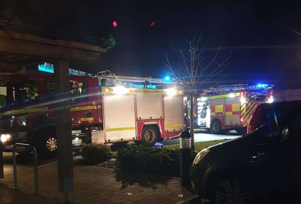 Fire engines at the Oyster Bed restaurant near Whitstable. Picture: Morag Keohane