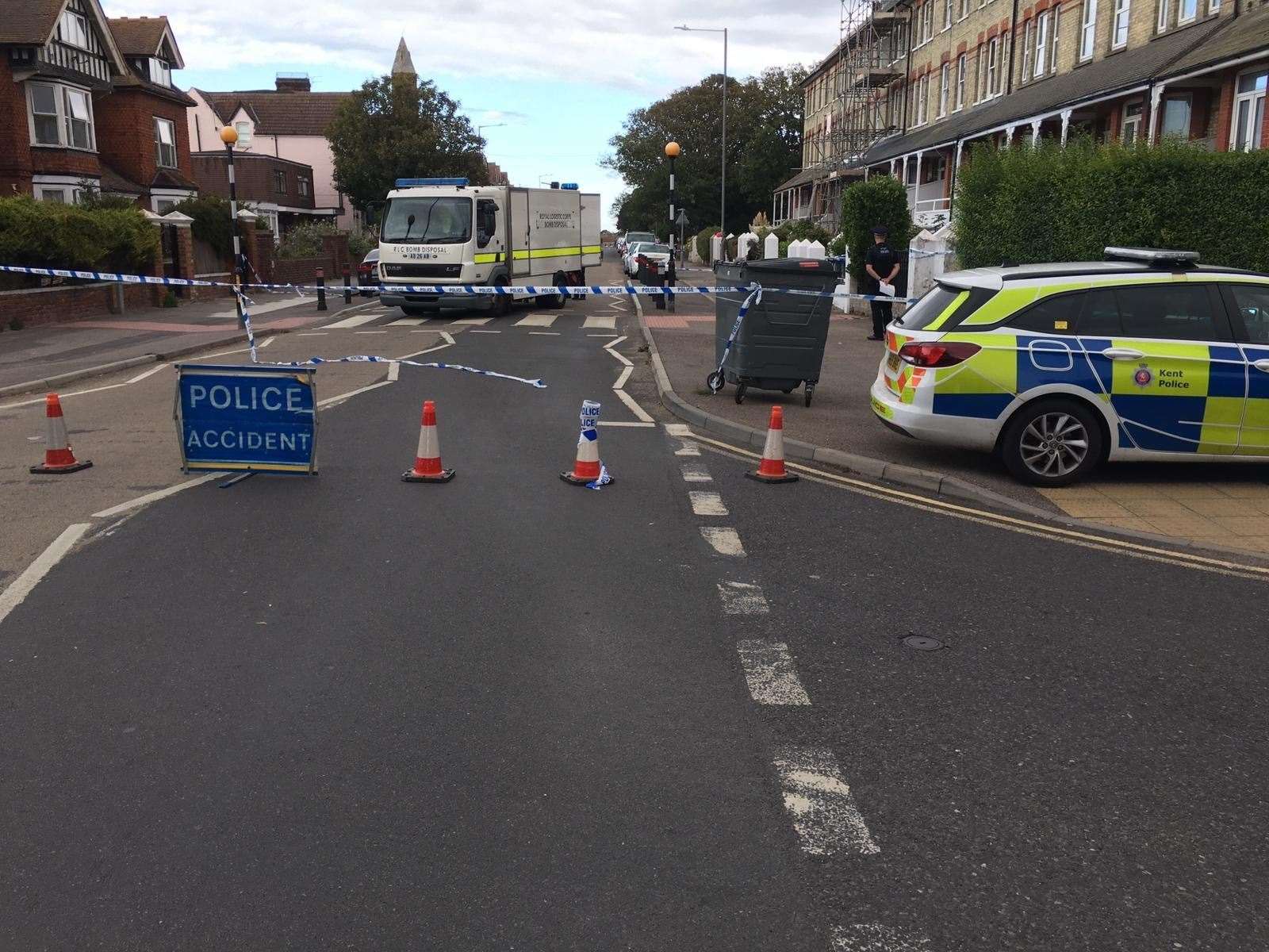 Police taped off the area on Sunday. Picture: Joe Coshan