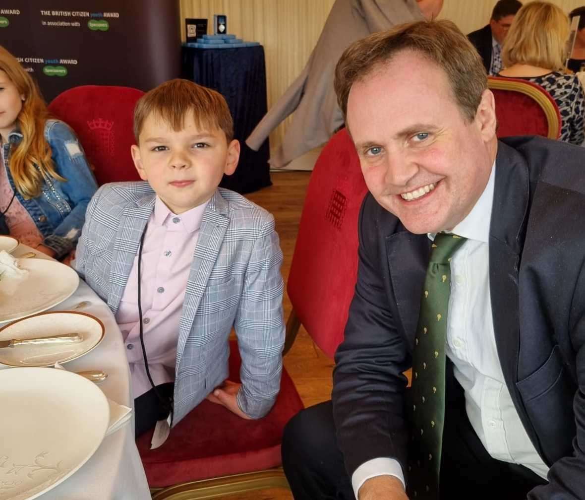 Tony with Tonbridge and Malling MP Tom Tugendhat at the ceremony. Picture: Paula Hudgell