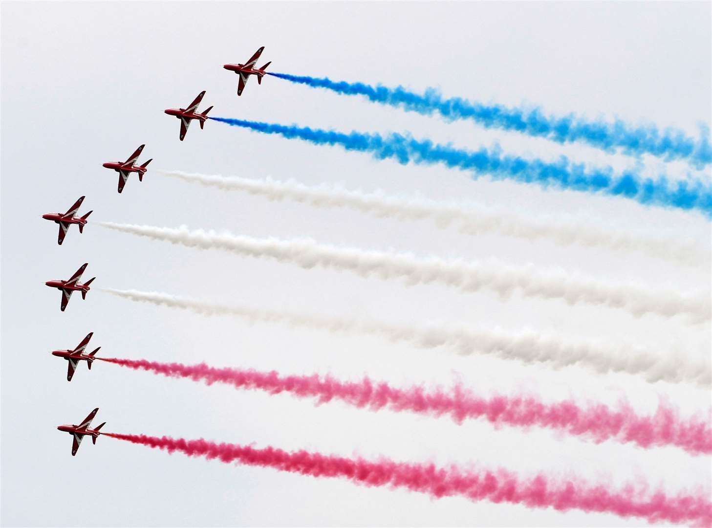 The Red Arrows in action over The Leas, Folkestone, last year. Picture: Barry Goodwin