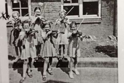 A violin lesson at Luton Junior School in 1950 or 1951. Picture: Pat Chivers