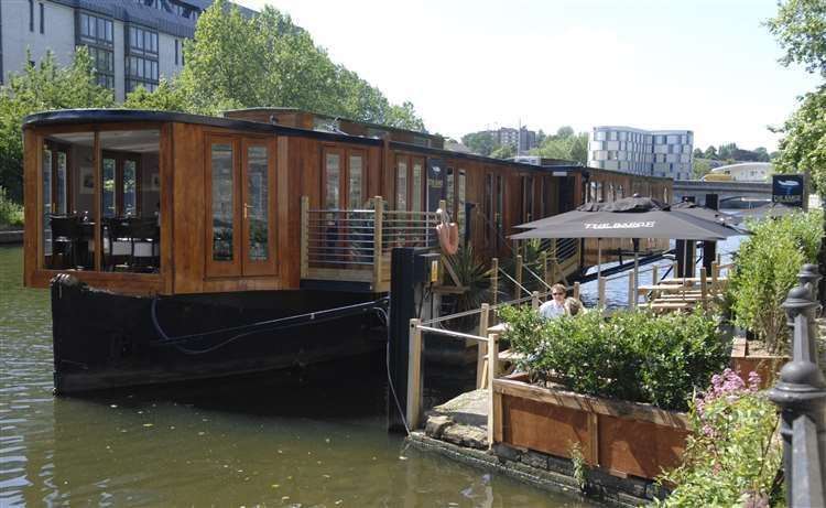 The barge restaurant in happier times