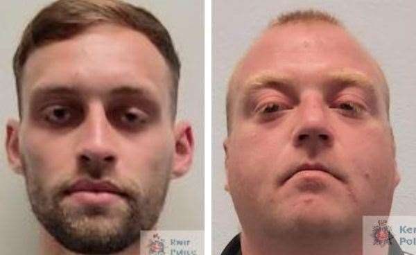 Lewis Barovbe and Stephen Gillard were jailed last month. Pictures: Kent Police