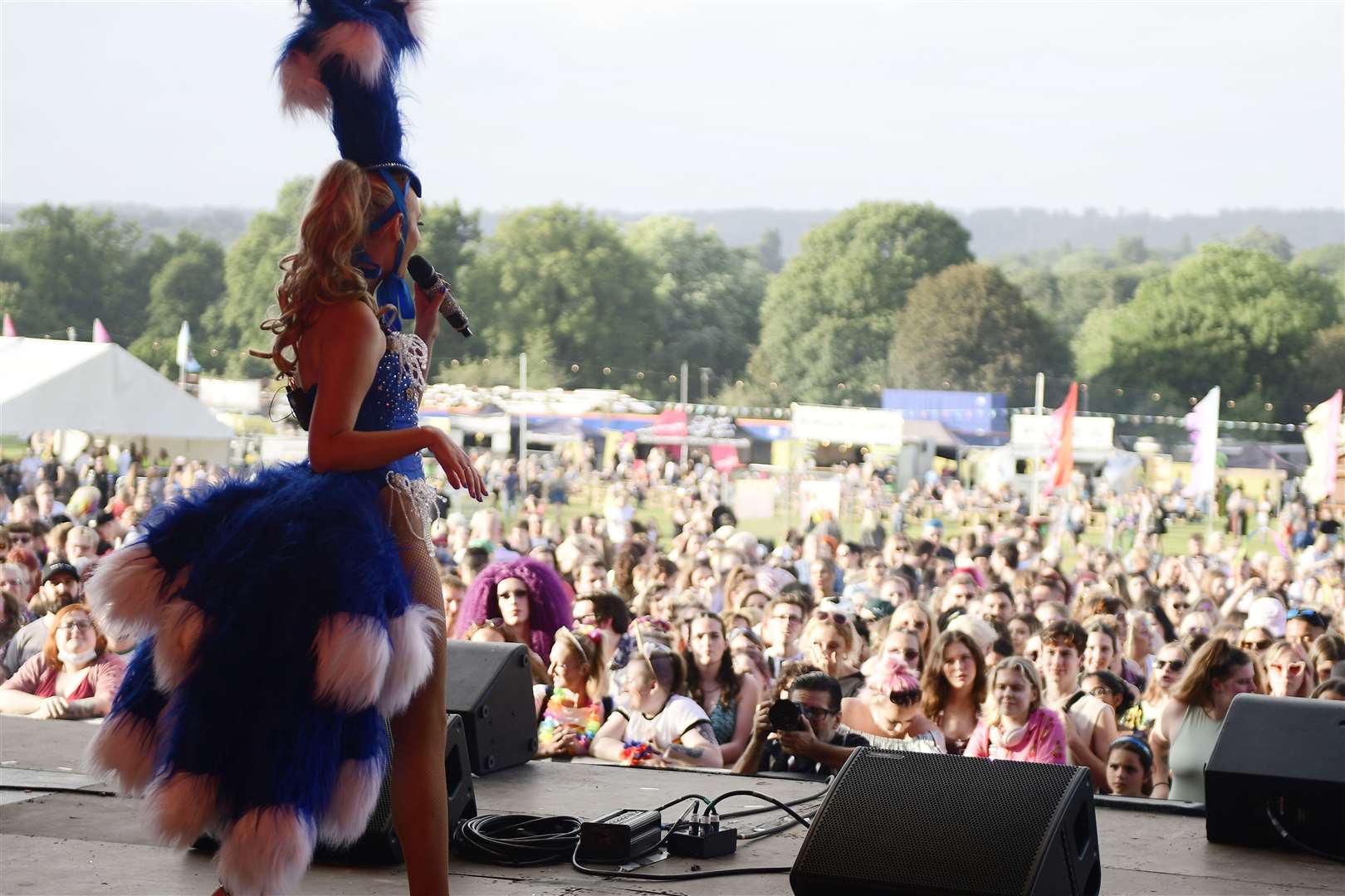 Kylie tribute act at Glitterbomb in the Park 2021. Picture: Barry Goodwin