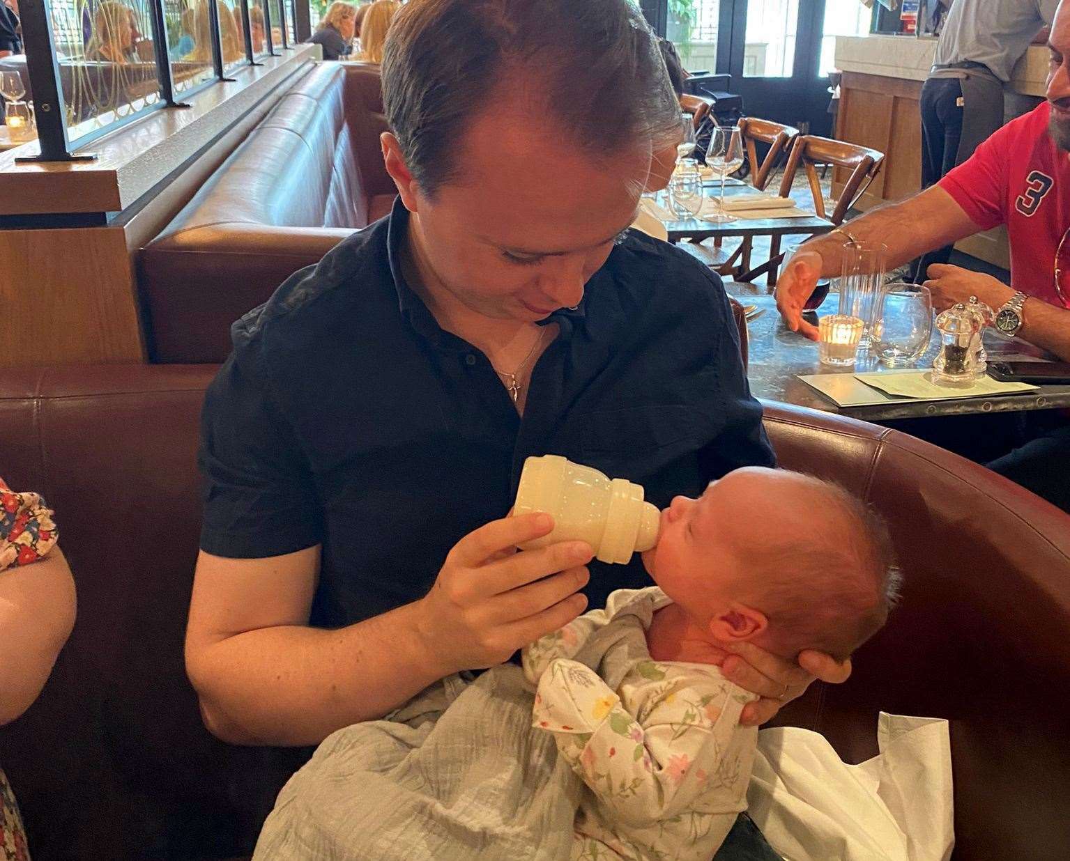 Columnist Alex Jee with his baby daughter