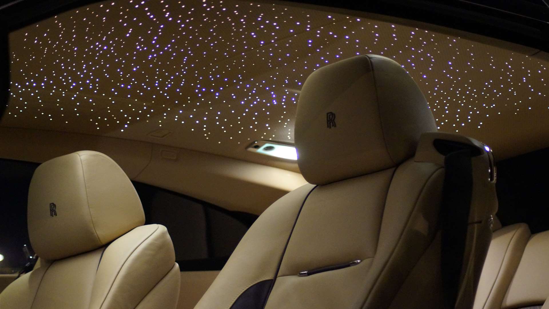 Hundreds of LEDs bring the night sky inside thanks to the quite stunning starlight headliner.