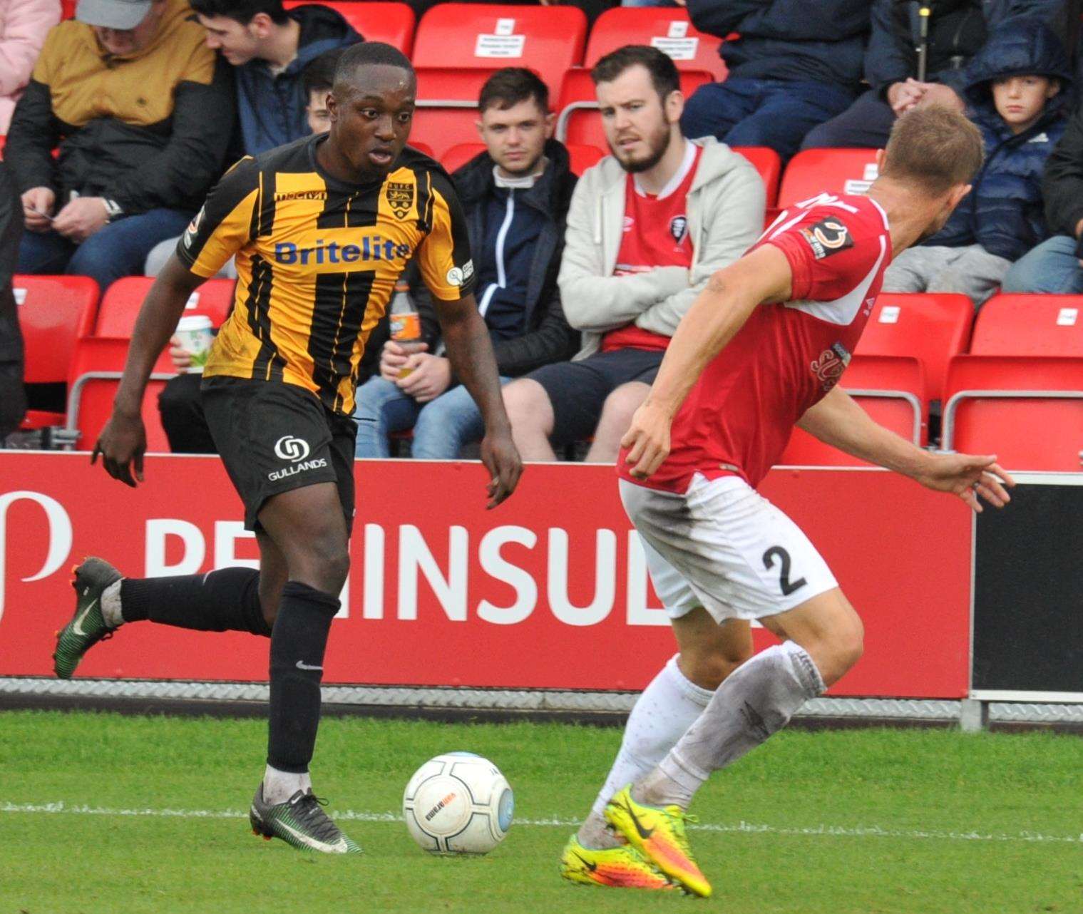 Jamar Loza runs at the Salford defence last month Picture: Steve Terrell