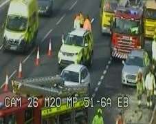 Emergency services are on the scene Picture: Highways England