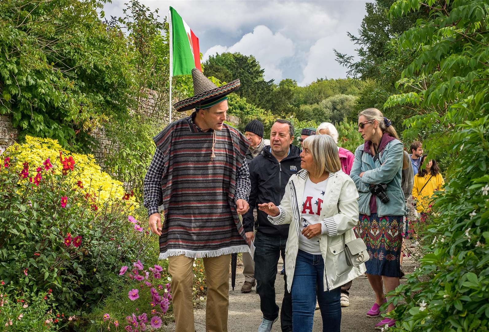 Tom Hart Dyke leads a group at the Mexican weekend at Lullingstone Castle