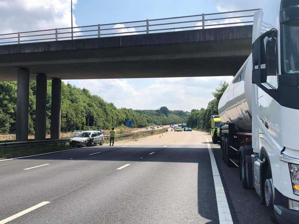 A crash has blocked the M20 near Junction 8 for Maidstone services. Pic: Robert Munday (3191070)