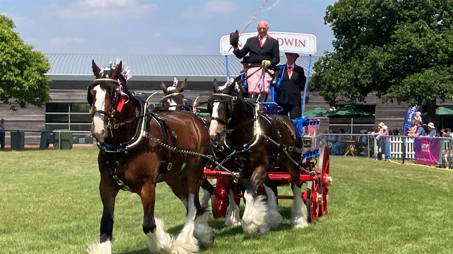 John and Jayne Goodwin from Sheppey with their shire horses at the Kent County Show
