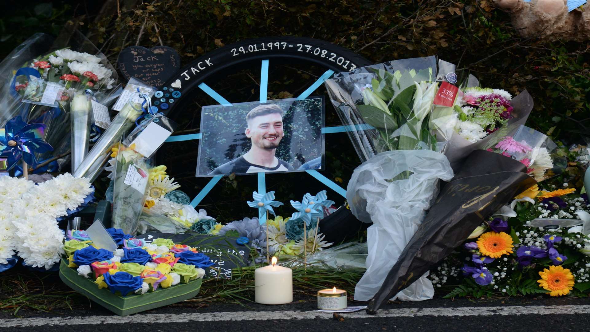 Floral tributes for Jack Whichello