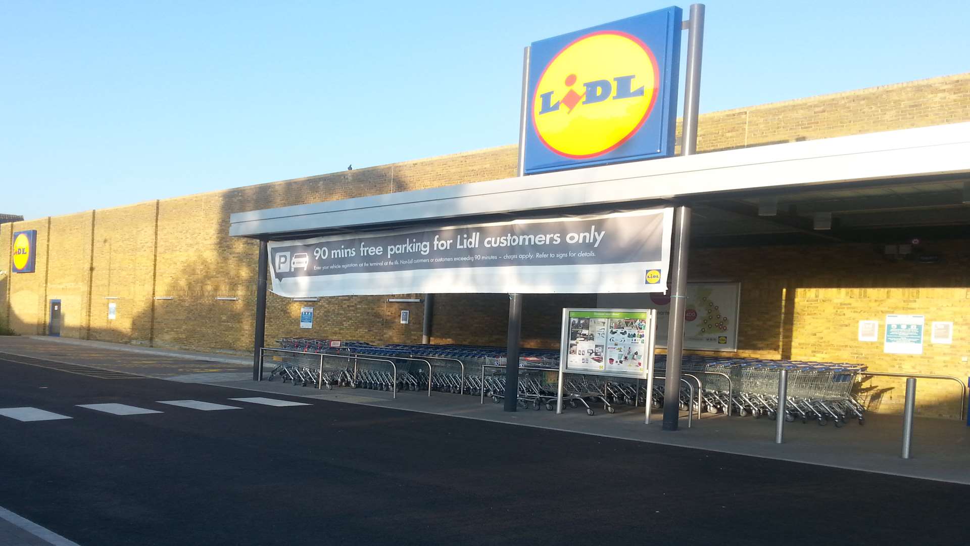 The Lidl supermarket in Sittingbourne