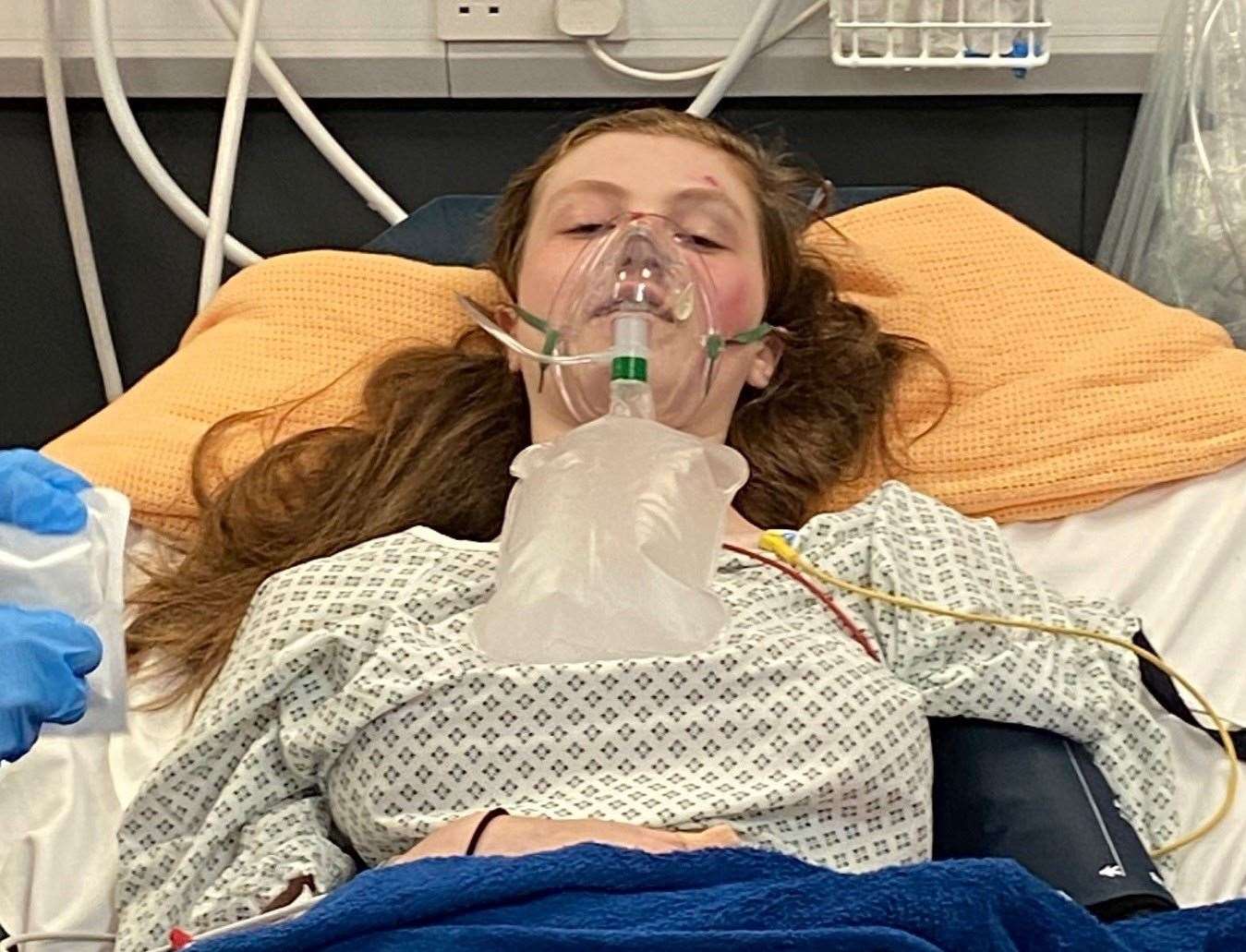 Maya McFadden was badly injured after being hit by a car on Canterbury Road in Densole, near Folkestone. Pictures: Sean McFadden