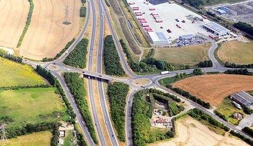 Aerial photo of Grovehurst Roundabout, Kemsley, near Sittingbourne. Picture: Swale council (28430455)