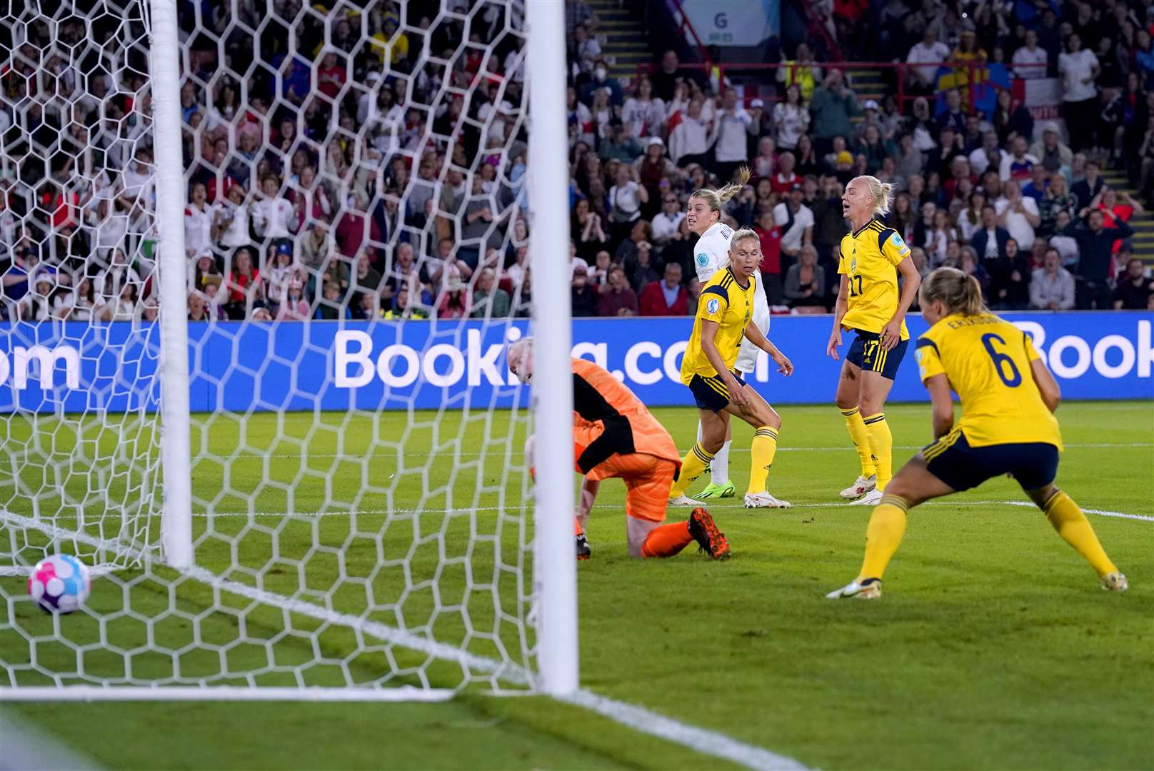 England's Alessia Russo scores their side's third goal of the game during the UEFA Women's Euro 2022 semi-final match. Picture: PA / Danny Lawson