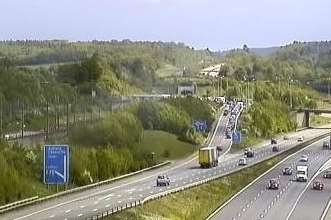 Congestion started to ease at about 2.30pm. Picture by The Highways Agency.