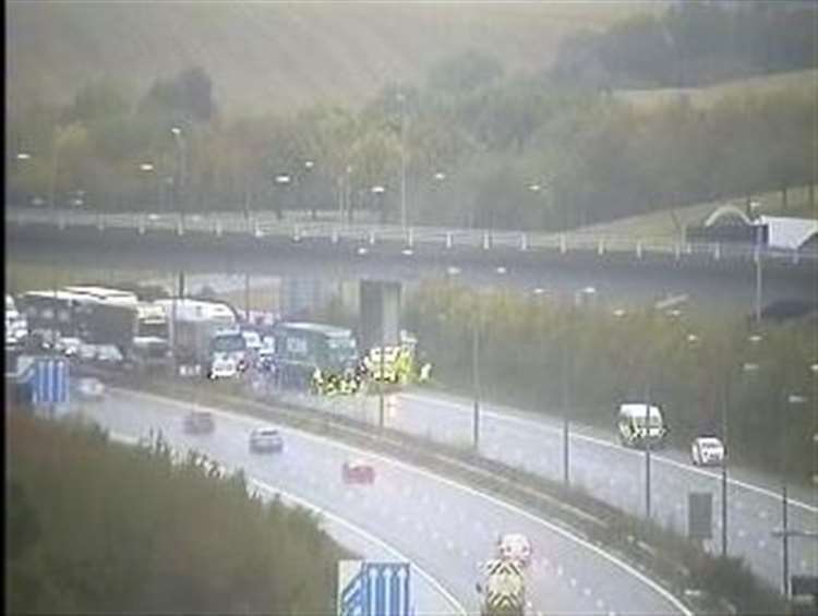 The scene of the crash. Picture: Highways England