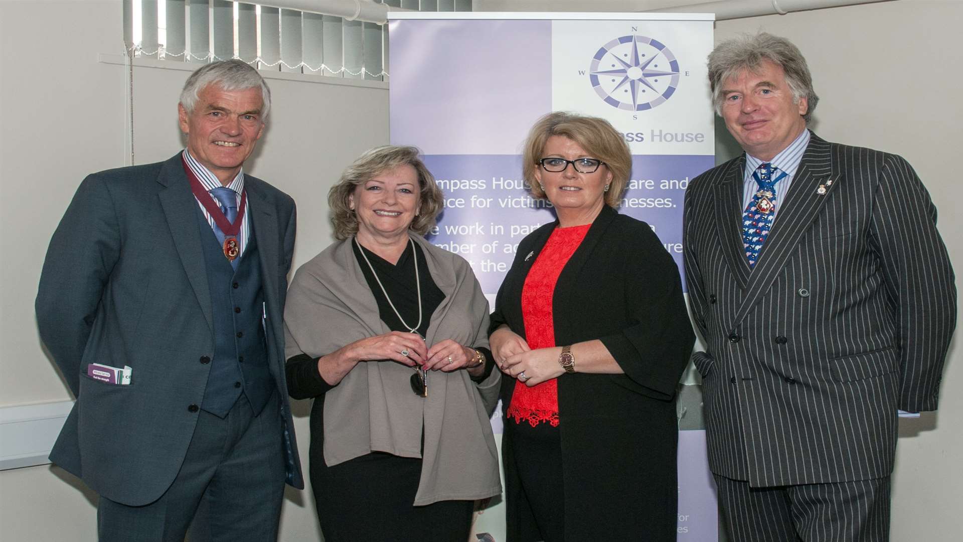 William Alexandrer, High Sheriff of Kent, Ann Barnes, Kent Police and Crime Commissioner, Baroness Helen Newlove, Victims' Commissioner and George Jessup, Deputy Lord Leiutenant