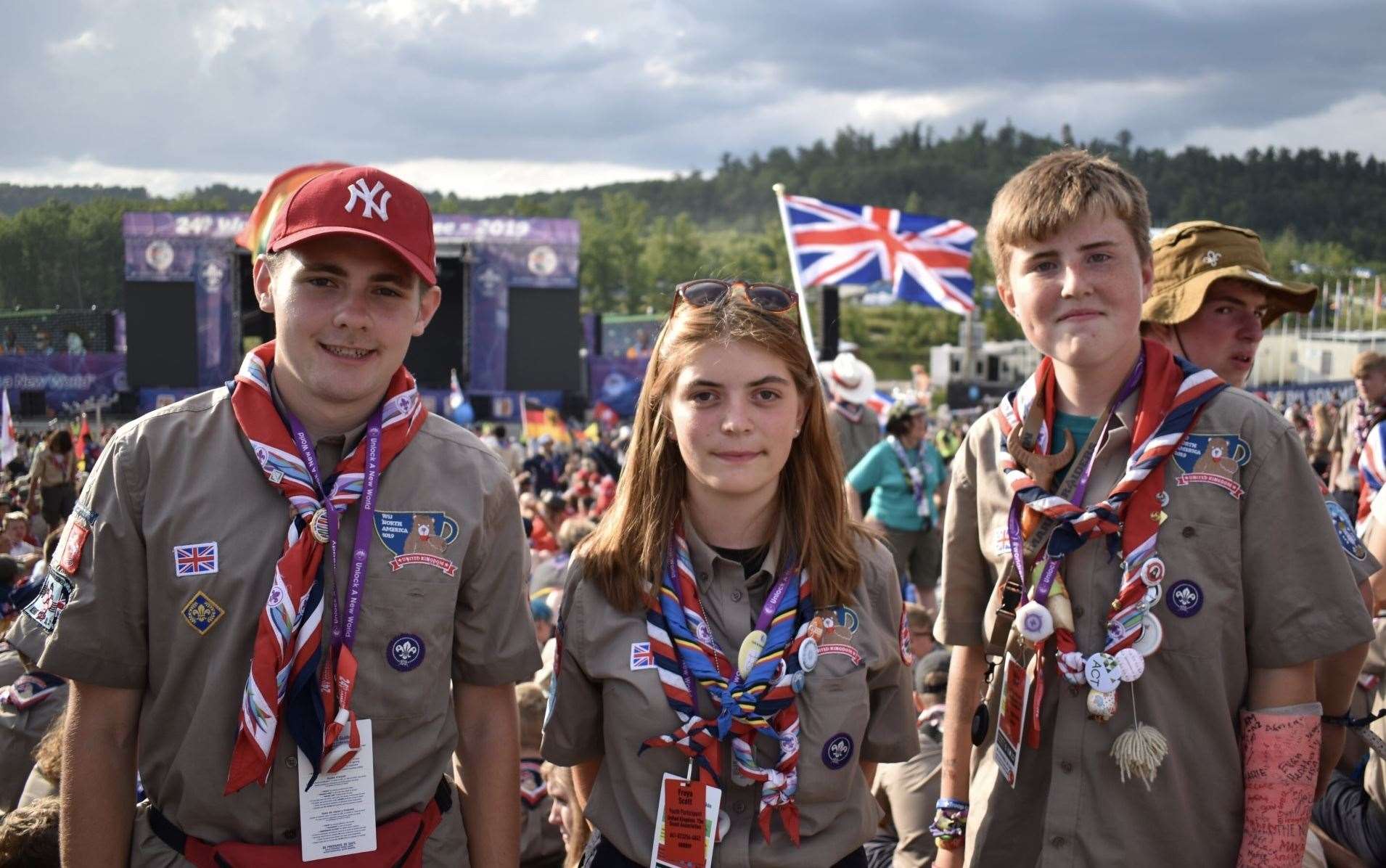 Daniel, Freya, and Toby at the jamboree in West Virginia (15208991)