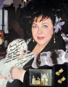 Trish McCaldin's signed photo of Elizabeth Taylor which was auctioned in Canterbury for £600