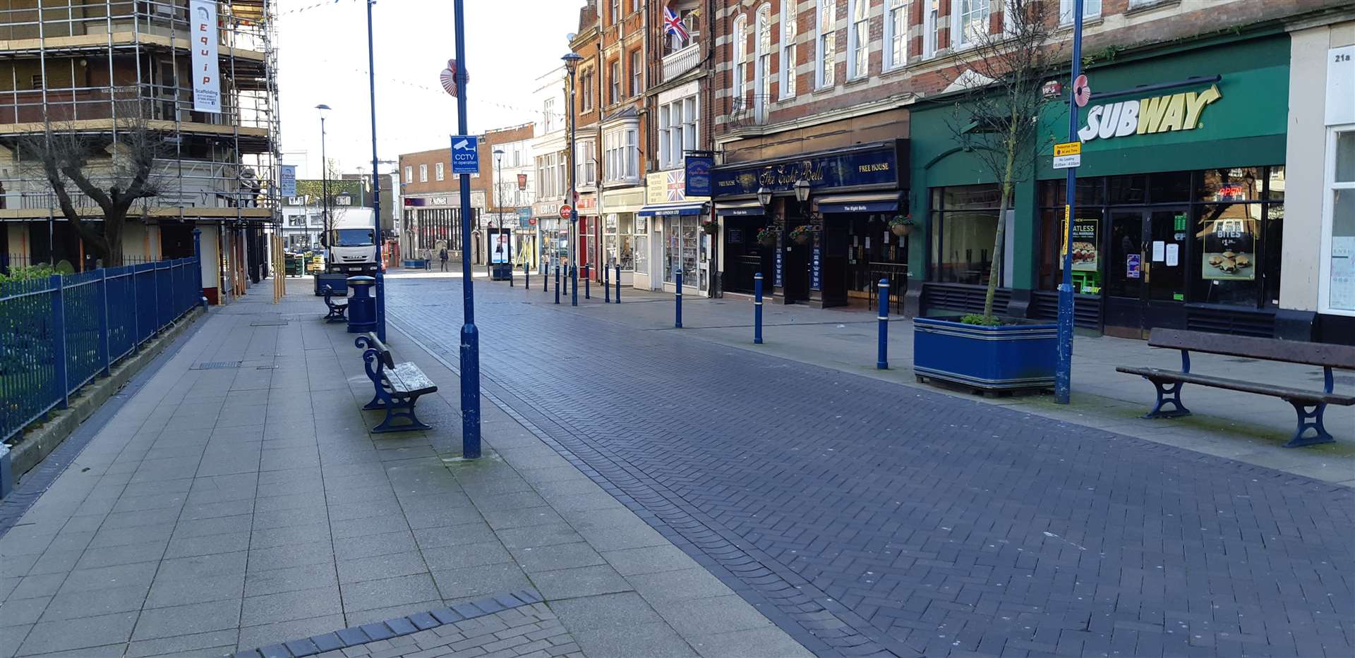 The abandoned Cannon Street precinct in Dover after the first lockdown. Picture: Sam Lennon
