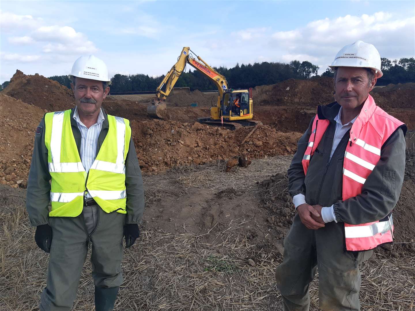 Brothers Sean and Colin Welch at the V2 dig at St Mary's Platt