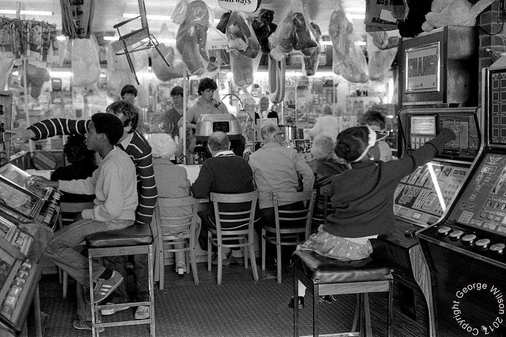 A busy scene at Cain's amusements. Copyright: George Wilson