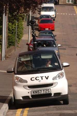 The council's parking patrol spotted on double yellow lines again