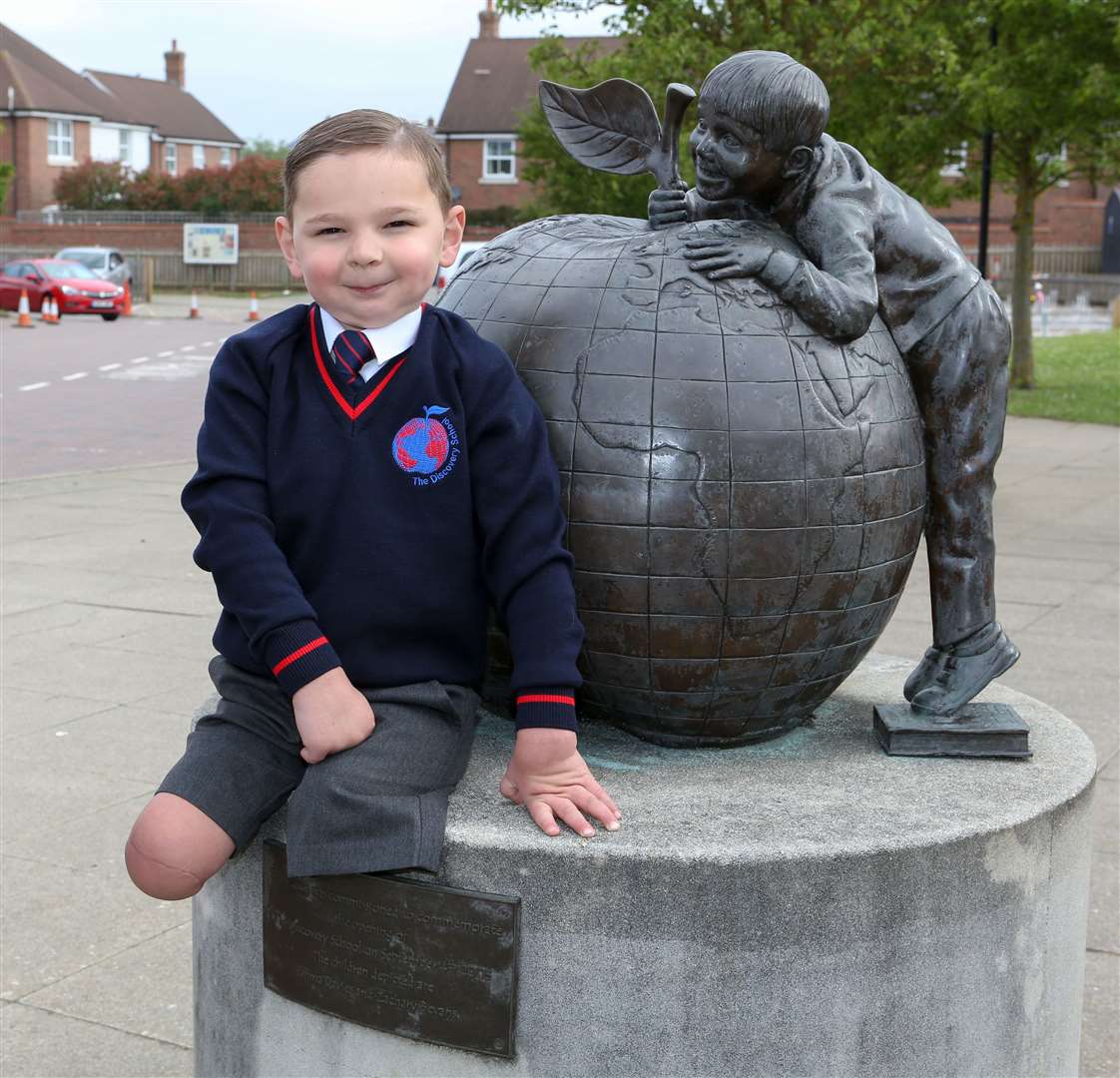 Tony Hudgell started at The Discovery School in Kings Hill earlier this month. Picture: Jim Bennett
