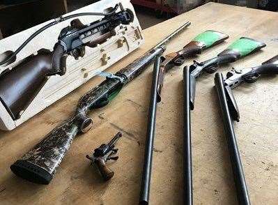 A total of 111 weapons were handed into police over two weeks. Picture: Kent Police