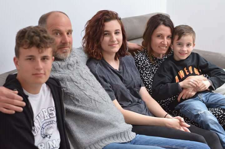 Paul and his family; Ben, 17, Charlotte, 19, wife Claire and Alvaro, 6