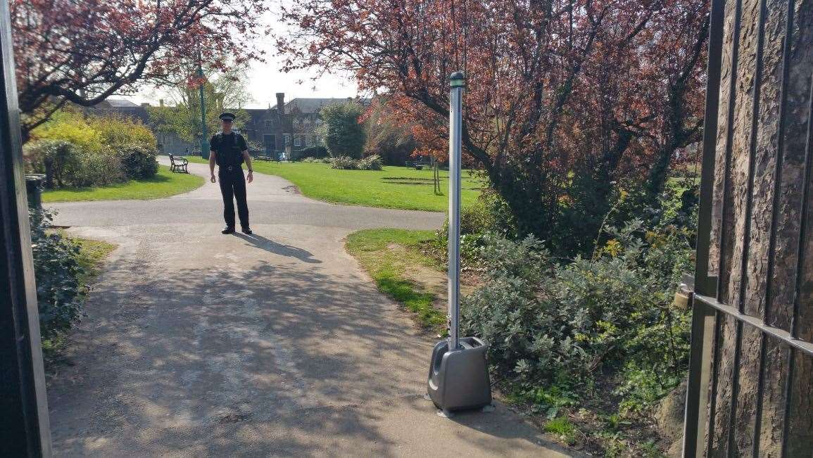 Police have been using a 'knife bar' in Maidstone's Brenchley Gardens. Picture: Kent Police Maidstone (56306405)